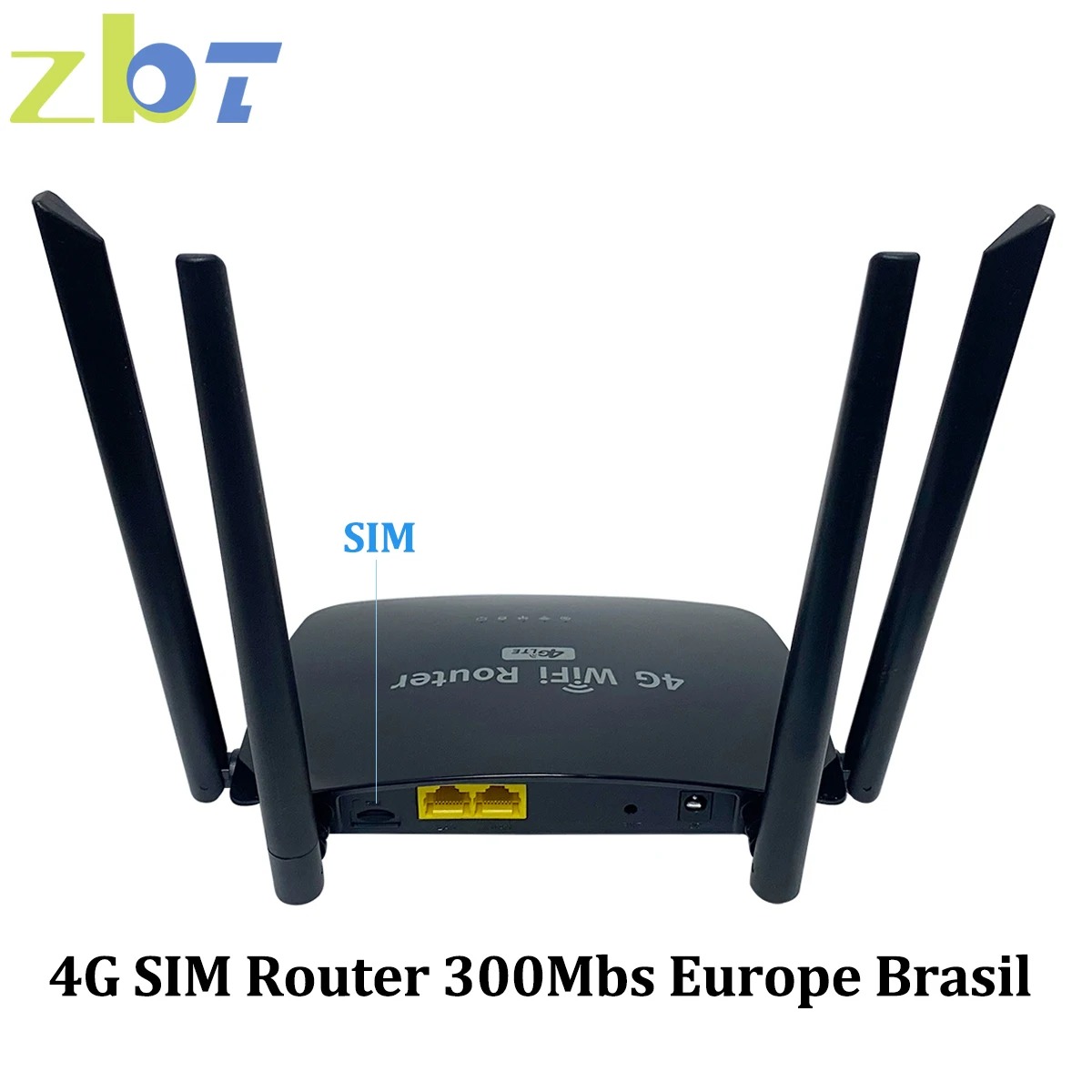 ZBT 4G LTE Router SIM Card for Europe Brasil 300Mbps Wifi Mobile Hotspot EM03-EU Module Access Point LAN WAN 4*Antenna Roteador