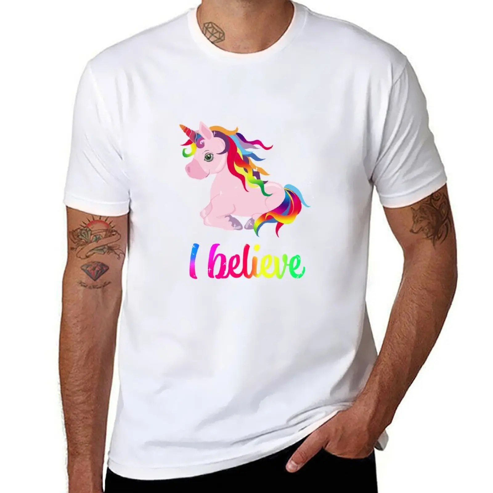 

I believe in Unicorn Power T-Shirt t shirt man plain funny t shirts cotton