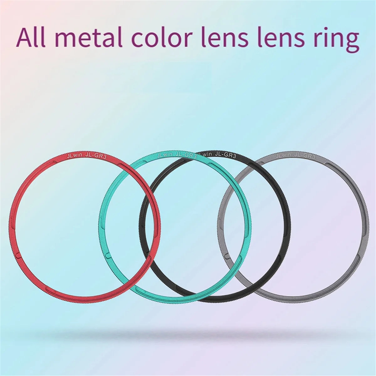 Aluminum Lens Ring for 3 Decorative Ring Multifunction Portable Lens Ring Black