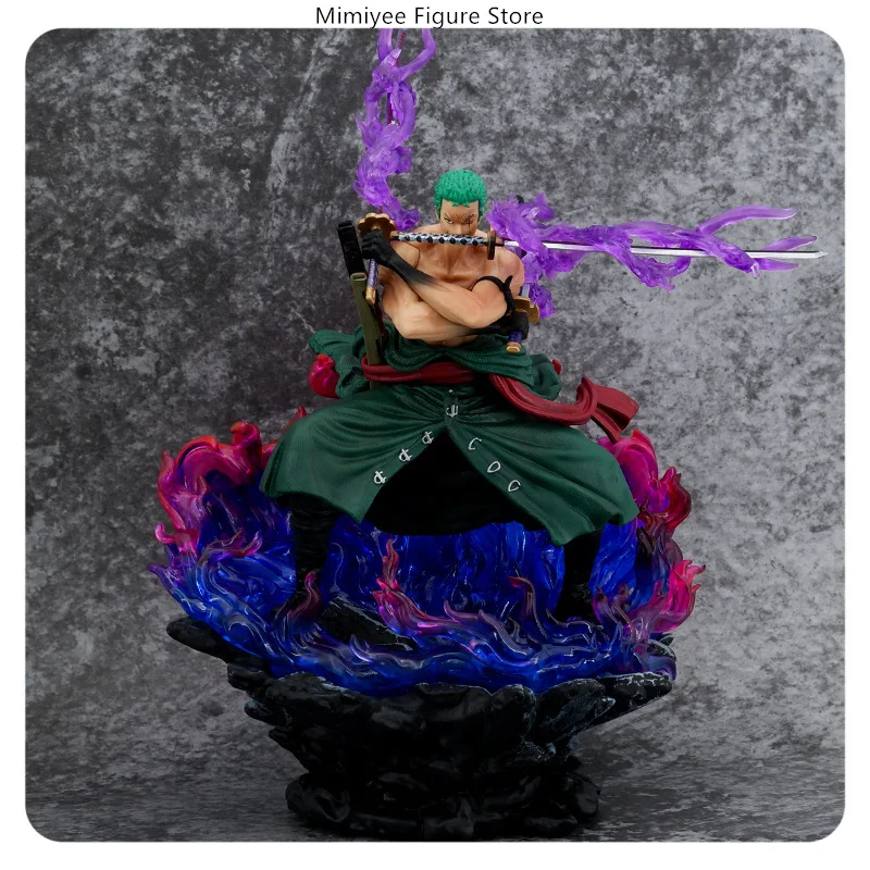 

30cm One Piece Roronoa Zoro Asura Three Knives Flow Figure Model Statue Collectible Desktop Decoration Gift