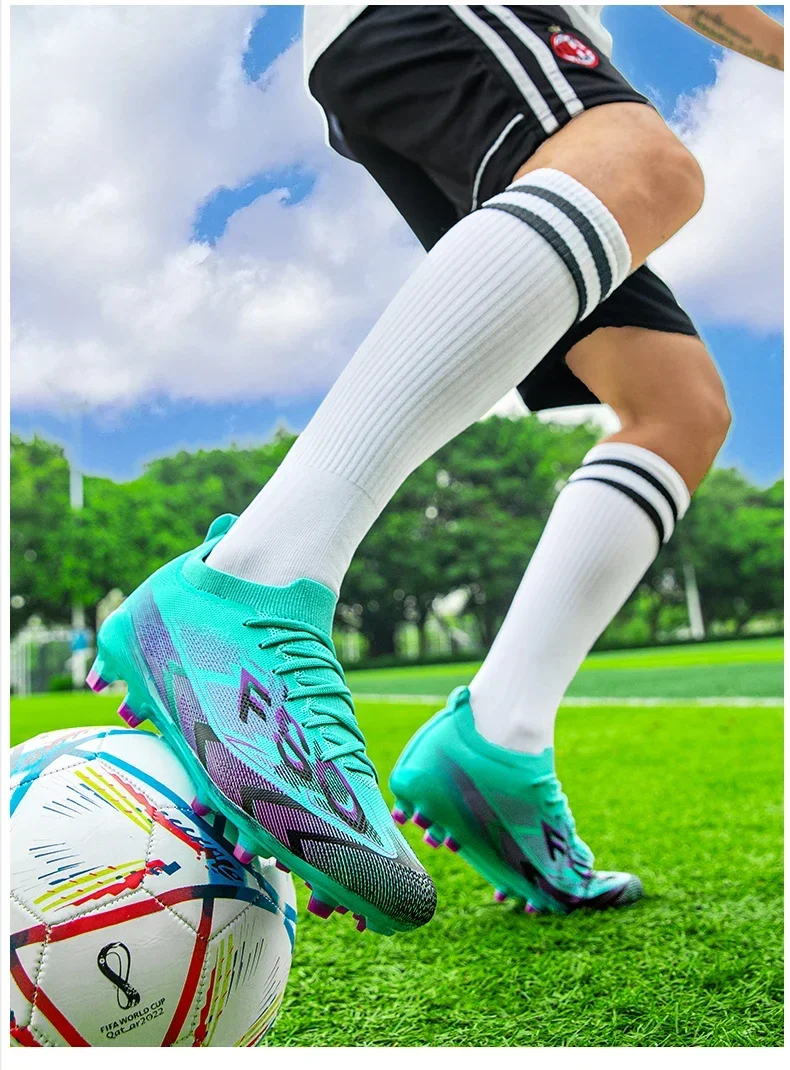 Neue Herren Fußballschuhe FG Ultraleichte Fußballstiefel Outdoor-Trainingsschuhe Fußballspiel Lange Stollen Rutschfeste Stollenschuhe Dropshipping – Detail 7