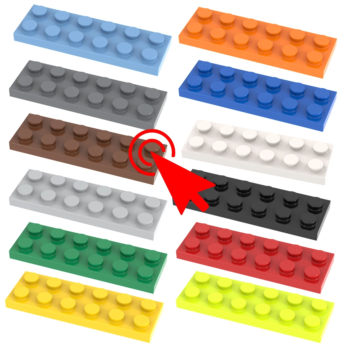 [Funbrick] 50&100&200 Stück Platte 2x4 3020 Kompatibel mit Bekannter Marke Bausteine Klassische Bausteine Spielzeug MOC DIY – Detail 10