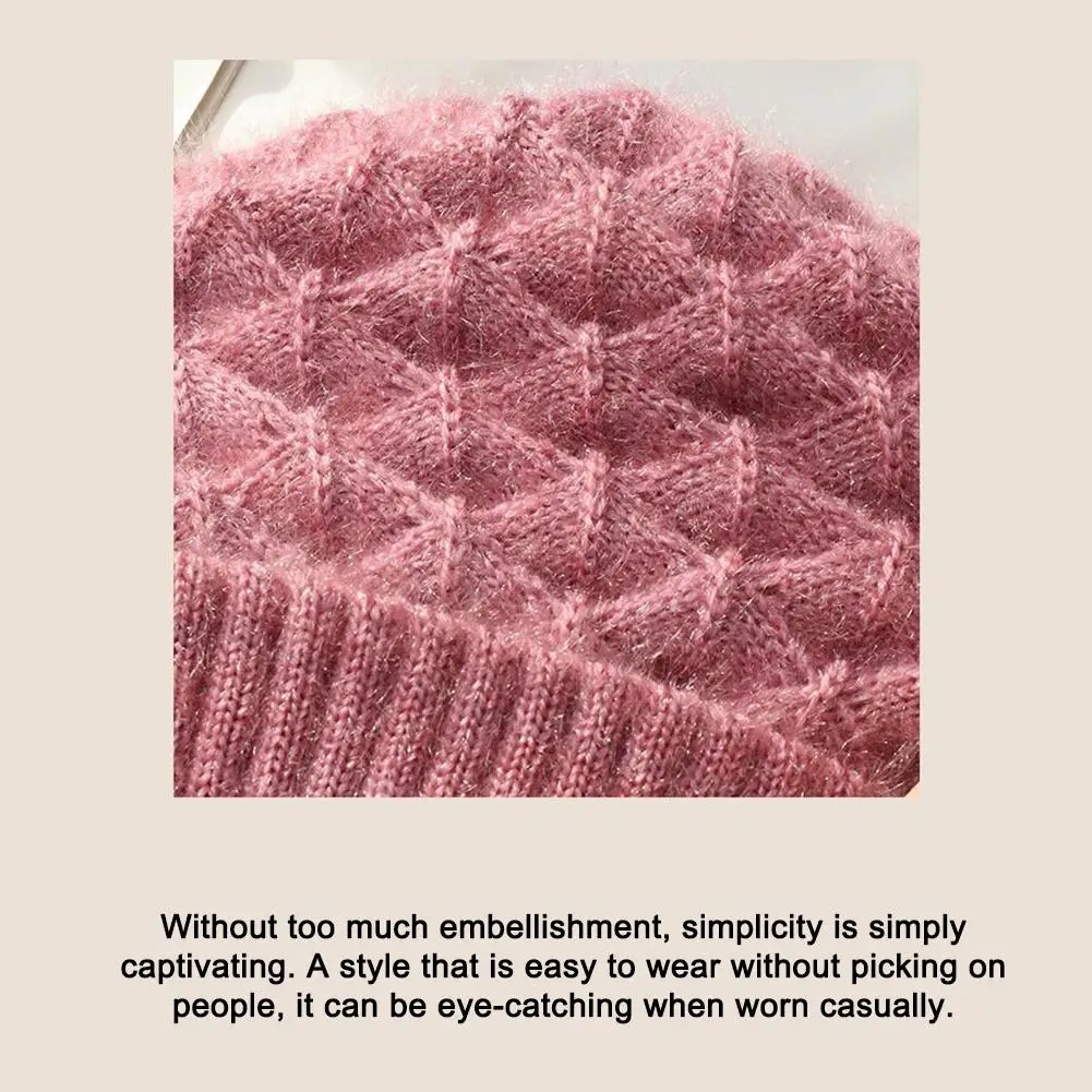 Winter Knitted Skullies Hat Scarf Set Cold Proof Ear Protection Scarf Warm Girls Beanies Cycling Windproof Ladies Outdoor Caps