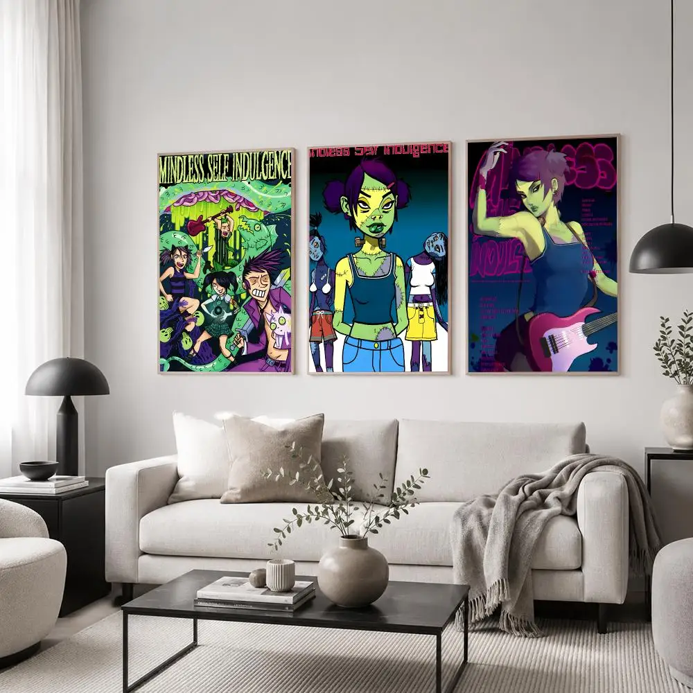 Band Mindless Self Indulgence Poster Classic Poster HD Art Sticky Wall Waterproof Home Living Room Bedroom  Aesthetic Decoration