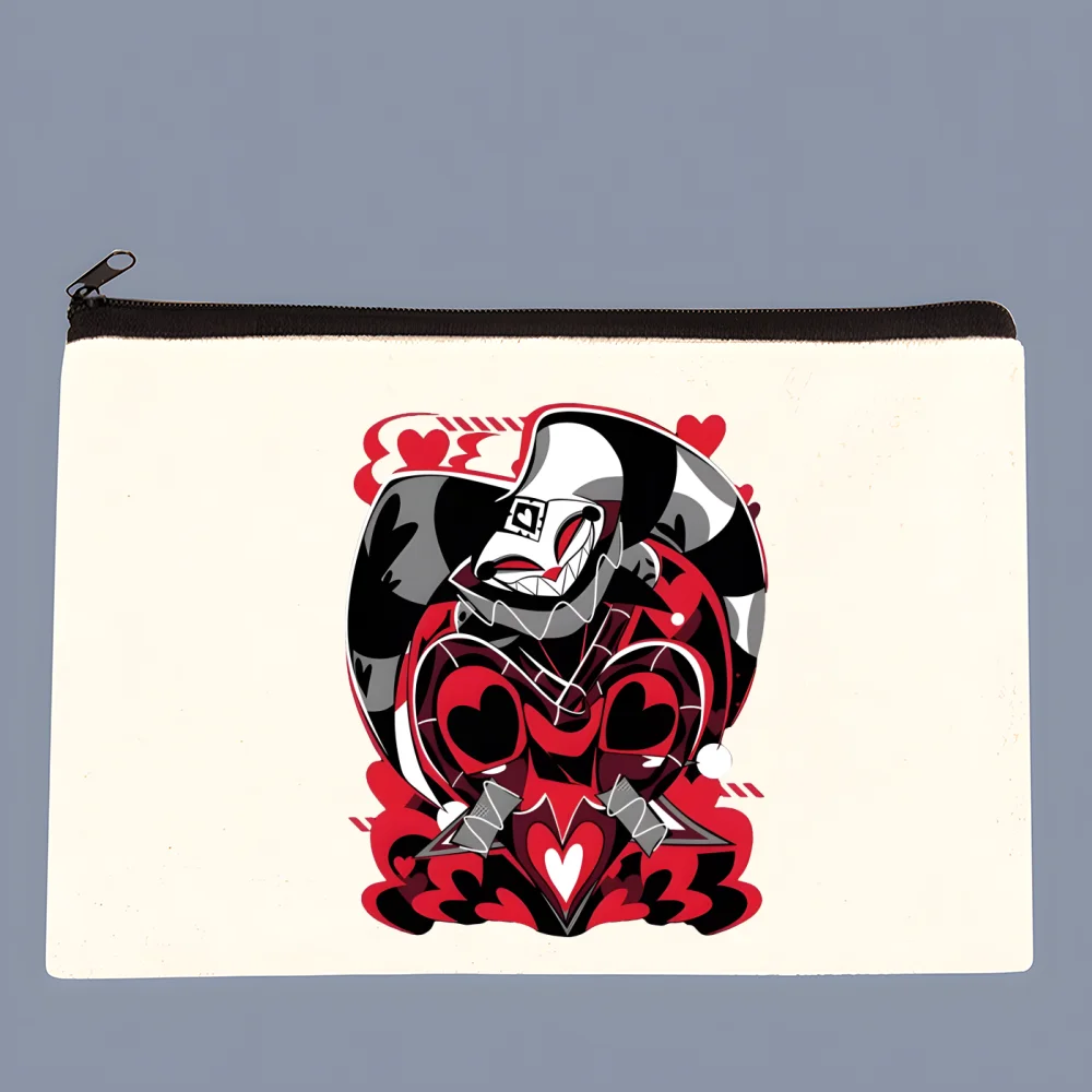 Cartoons Helluva Boss Canvas Coin Purse Custom Coin Purse Illustration Key Case Simple Small Cloth Bag New Creative Coin Purse