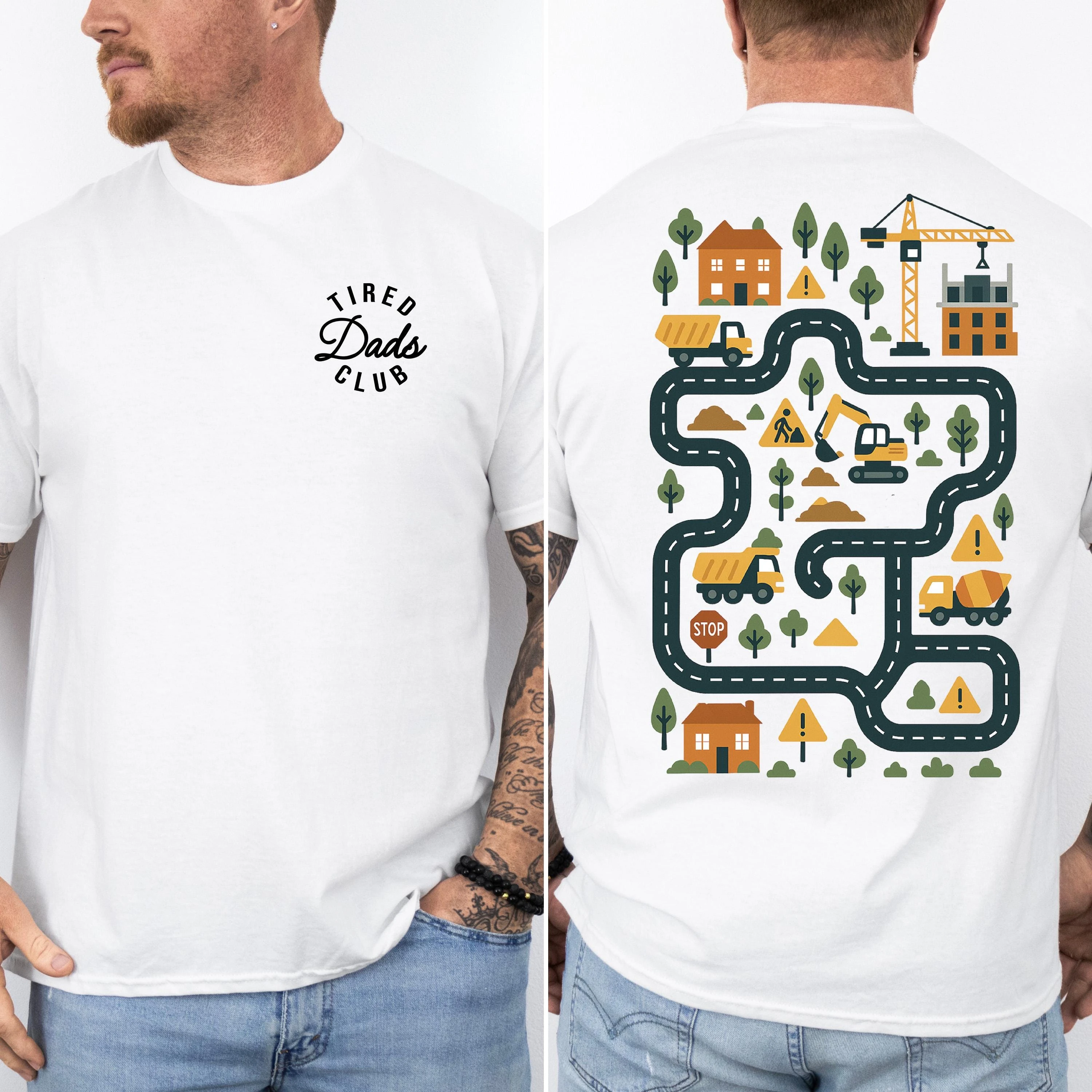 Tired Dads Club Herren-T-Shirt, Sommer-Trainingsanzug, Rundhalsausschnitt, kurzärmeliges Oberteil, lässige Sportbekleidung, Harajuku-Mode, Streetwear – Detail 2