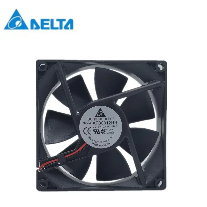 Original delta AFB0912HH FOO 92*92*25MM 90x90x25mm DC12V 0.40A Case Cooling Fan 67.92CFM 4500RPM 2 wires 3 wires