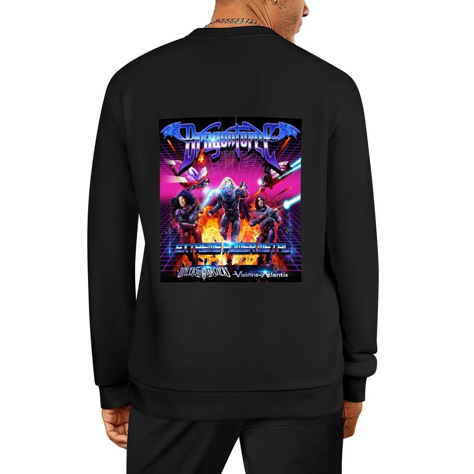 

Metal Dragonforce Tour 2021 Pullover men's clothing korean style clothes korean clothes clothes for men graphic sweatshirts
