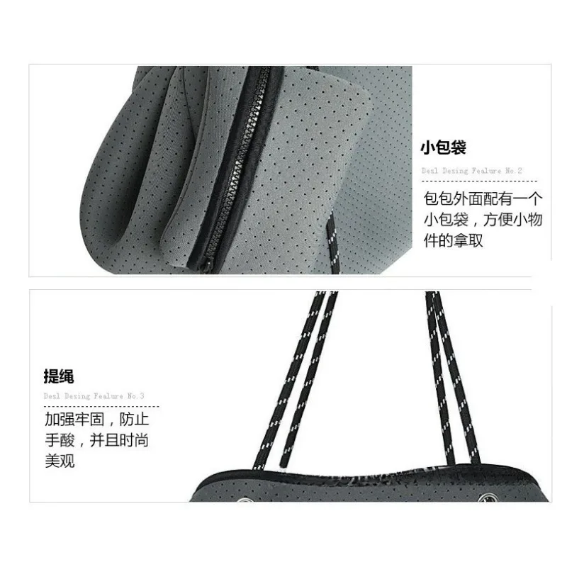 Sale Gym Bag New Women Neoprene Tote Bag Purse Handbag Ladies Neoprene Beach Large Hand Bags Casual Shopping Bag