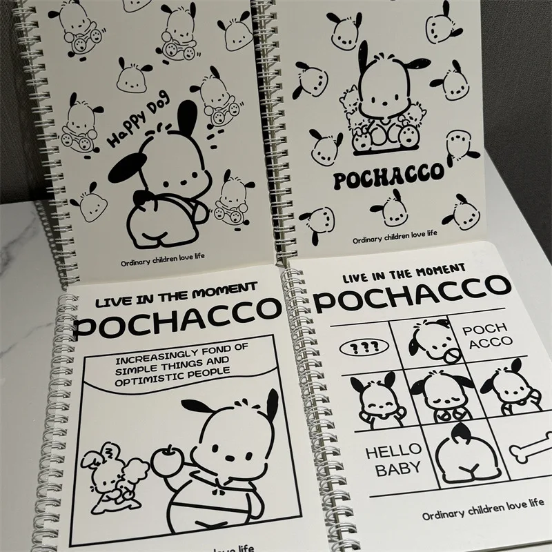 

4pcs New Product Sanrio Pochacco A5 Coil Cartoon High Beauty Girl Heart Thickened Notebook Horizontal Line Gift