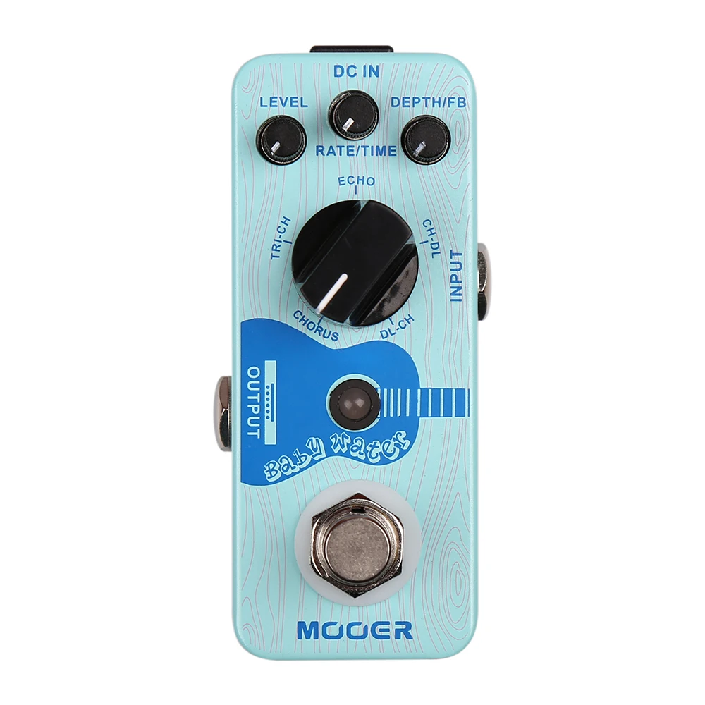 MOOER Baby Water Delay & Chorus Guitar Effect Pedal Acoustic Guitar Pedalboard Compressor Pedal Guitar Parts & Accessories