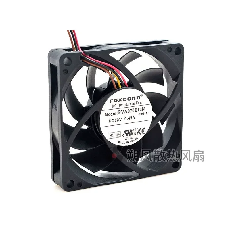 for FOXCONN PVA070E12N 7015 7CM 12V 0.45A CPU 4 Wire Cooling Fan