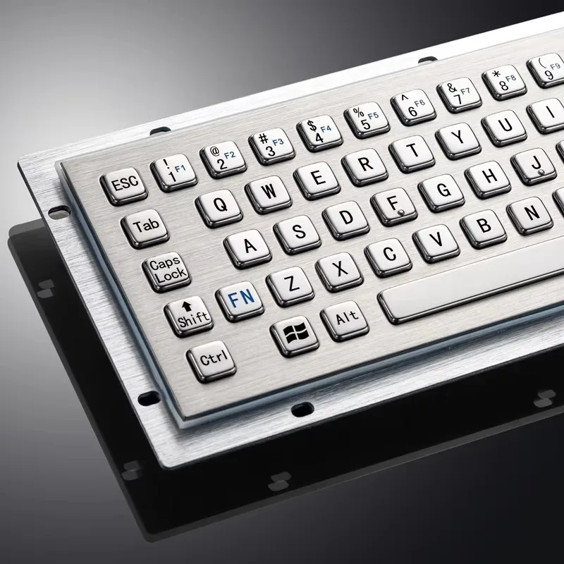 لوحة مفاتيح صناعية IP65 مقاومة للماء (فولاذ مقاوم للصدأ) - ماوس كرة التتبع المدمج لمطحنة/كشك CNC #4