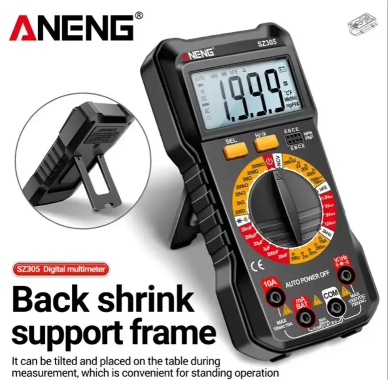 

An Neng SZ30510A digital multimeter NCV ohm capacitance tester automatic distance measurement