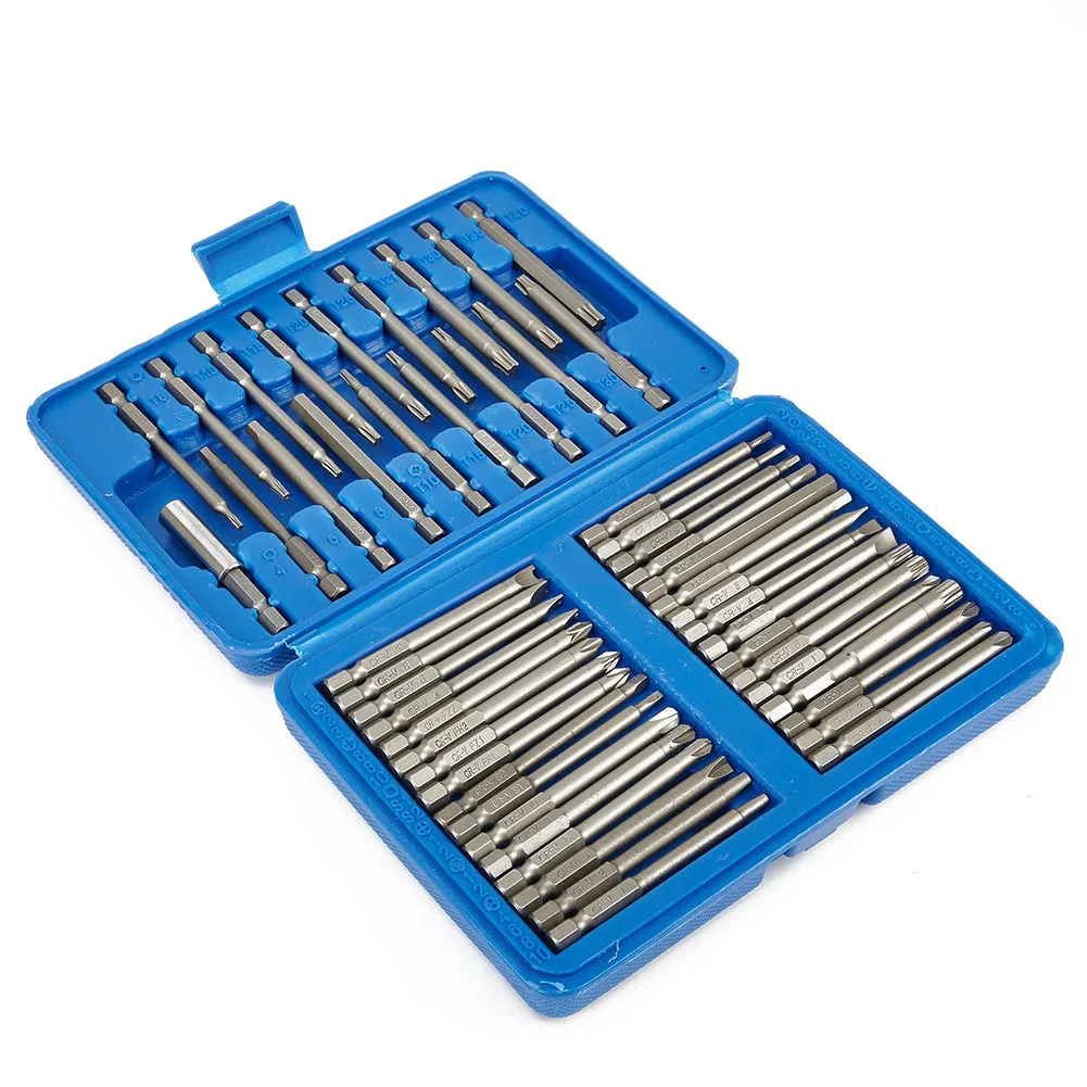 New Practical High Quality Screwdriver Screwdriver Head 1/4 Screwdriver Post Sleeve Set 50pcs 75mm Alloy Steel