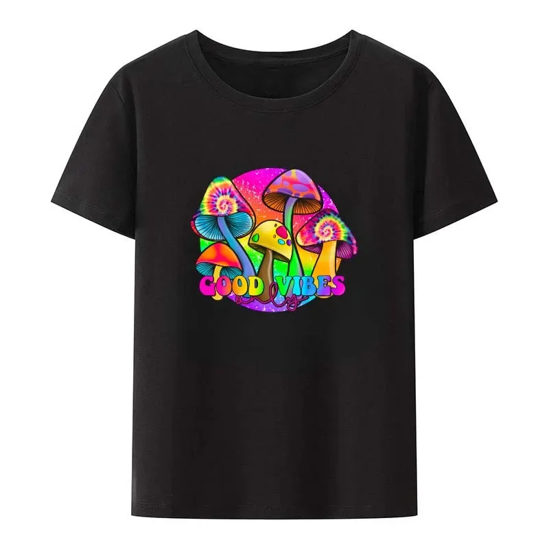 Hot Sale Men T Shirt Magic Mushroom Buddha Streetwear T-Shirt Funghi Botanical Garden Plant Print Art Fruit Flower Summer Tops