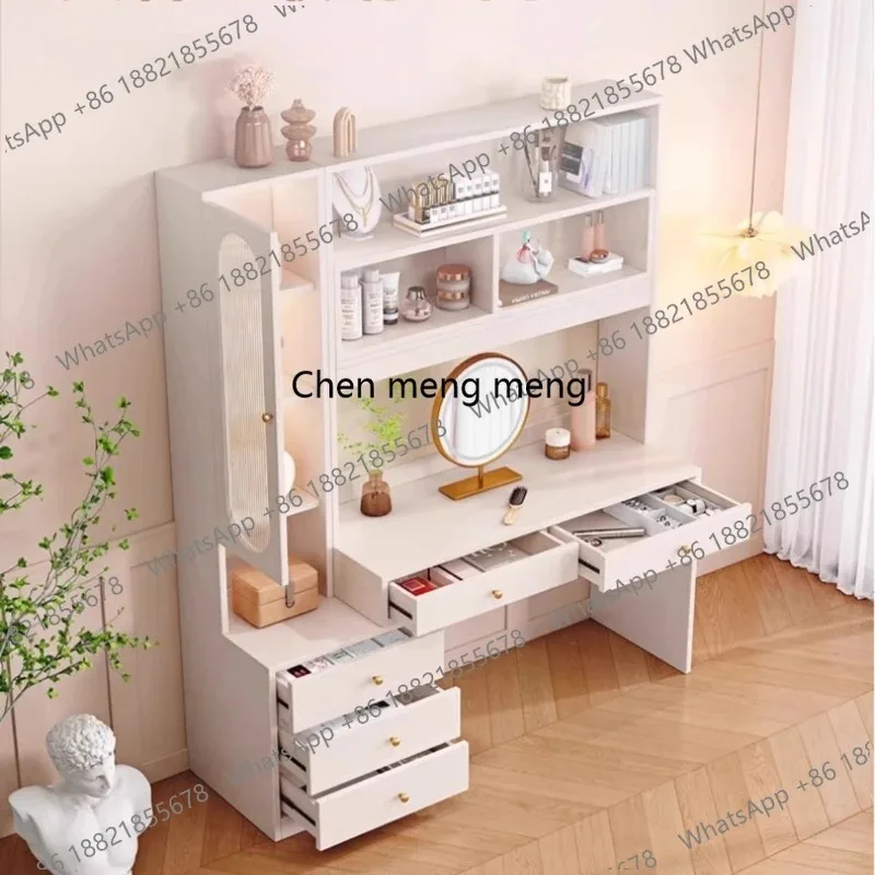 

E136 Apartment Bedroom Dressing Table Drawer Storage Princess Luxury Dressing Table Natural Wooden Mueble Tocador Home Furniture
