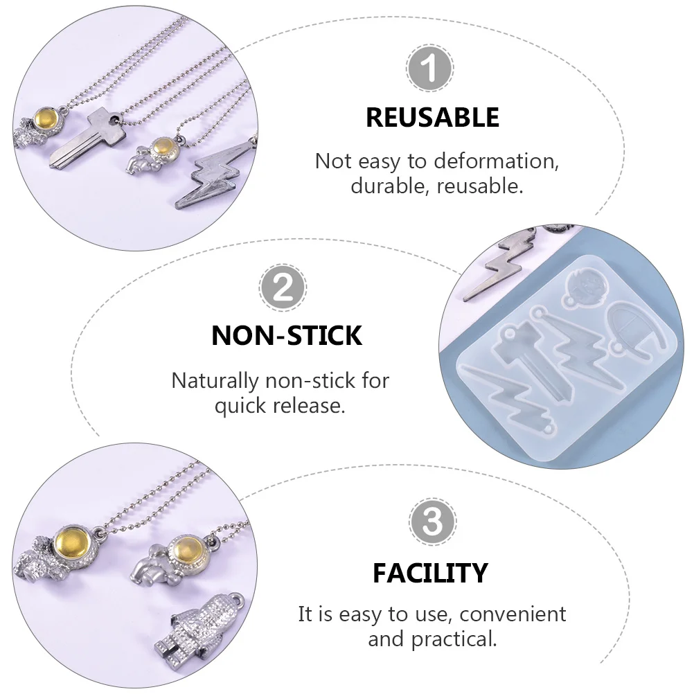 

2Pcs DIY Silicone Epoxy Jewelry Mold Astronaut Pendant Making Mold for Jewelry Craft Casting Silicone Casting Molds