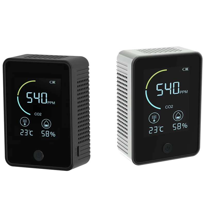 

Indoor Air Quality Monitor LED Digital C02 Meter Real Time TFT Intelligent Air Quality Sensor Tester Co2 Detector