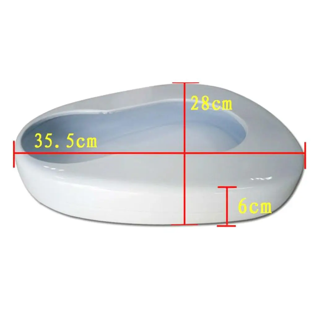 Anti-Spill Smooth Bedpan Seat Urinal Bed Pan for Bedridden Patient Home Care