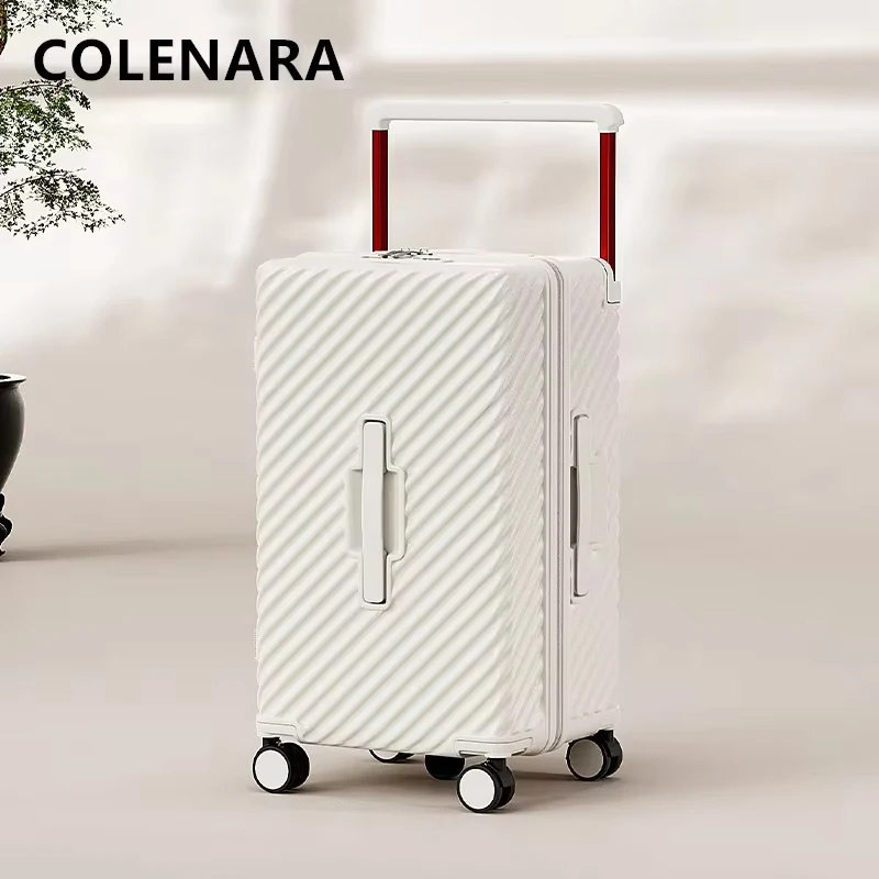 COLENARA USB Charging Suitcase Large Capacity Trolley Case ABS+PC Boarding Box 20