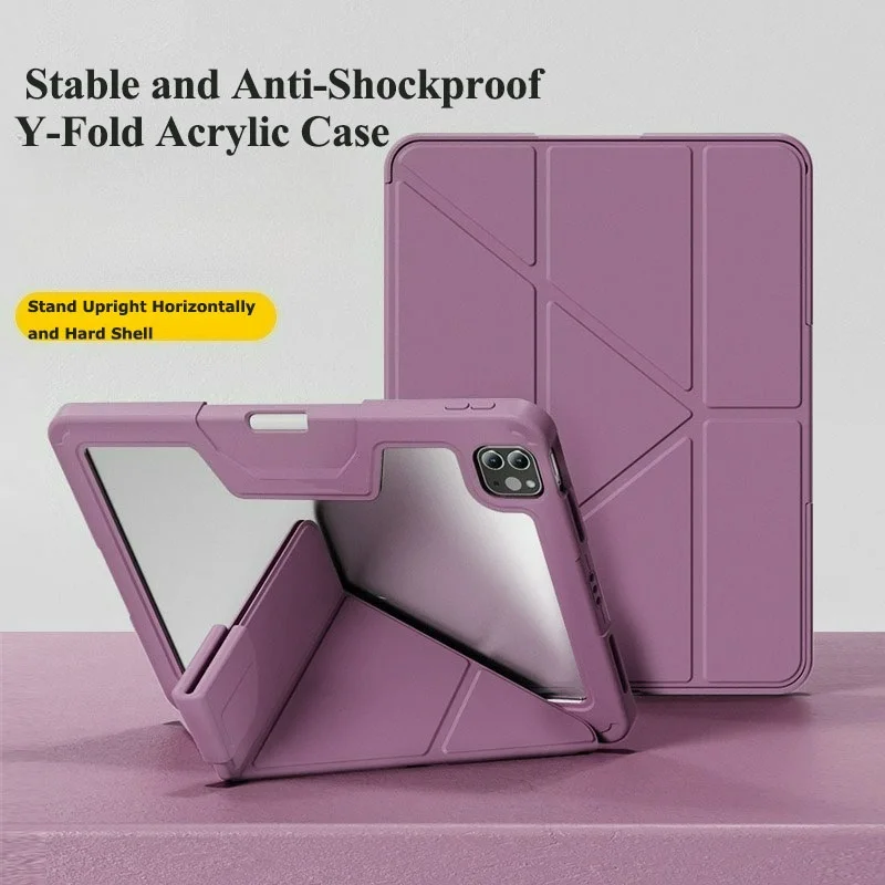Y Fold Magnetic Case For iPad 12th 11th Smat Cover iPad 10th Air 5 4 10.9 iPad Air 11 M4 Pro 11 7th 9th 8th GEN 10.2 10.5 Shell