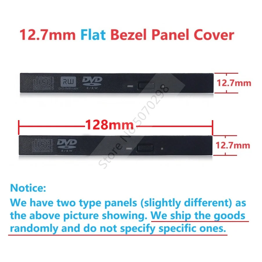 lot 10 12.7mm Flat CD DVD-ROM/RW Optical Drive Bezel Faceplate Front Panel Cover for Laptop Tray-load Optical Drive ODD DVD