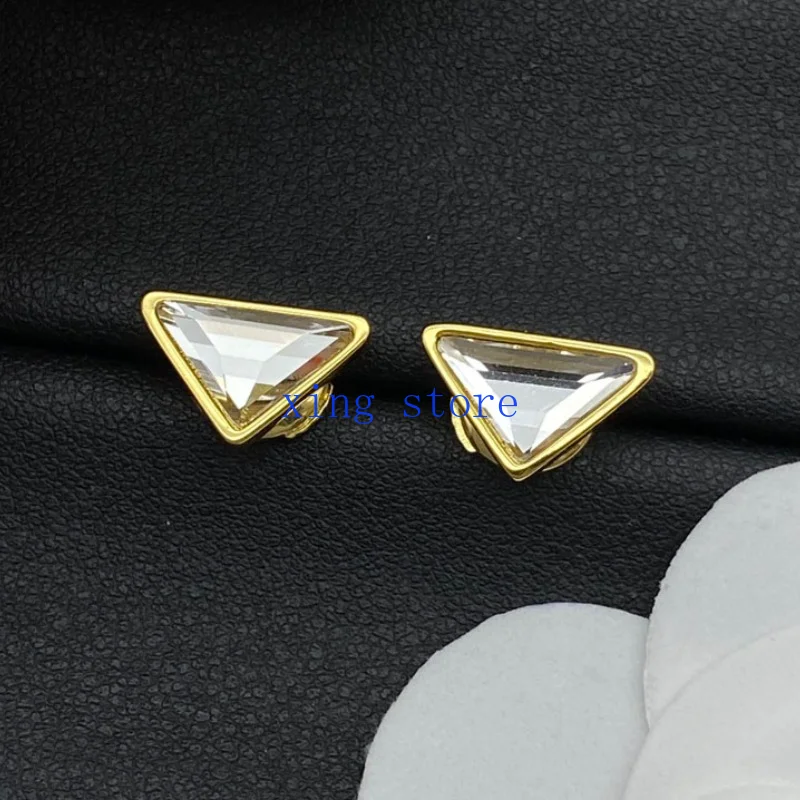 2024 Fashion New Style Classic Geometric Cutting Crystal Inlaid Women's Earrings