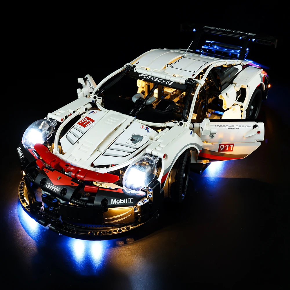 Not Included Car Led Light compatible with Technic 911 RSR Race Vehicle 42096 Building Blocks Bricks DIY Lamp Toys