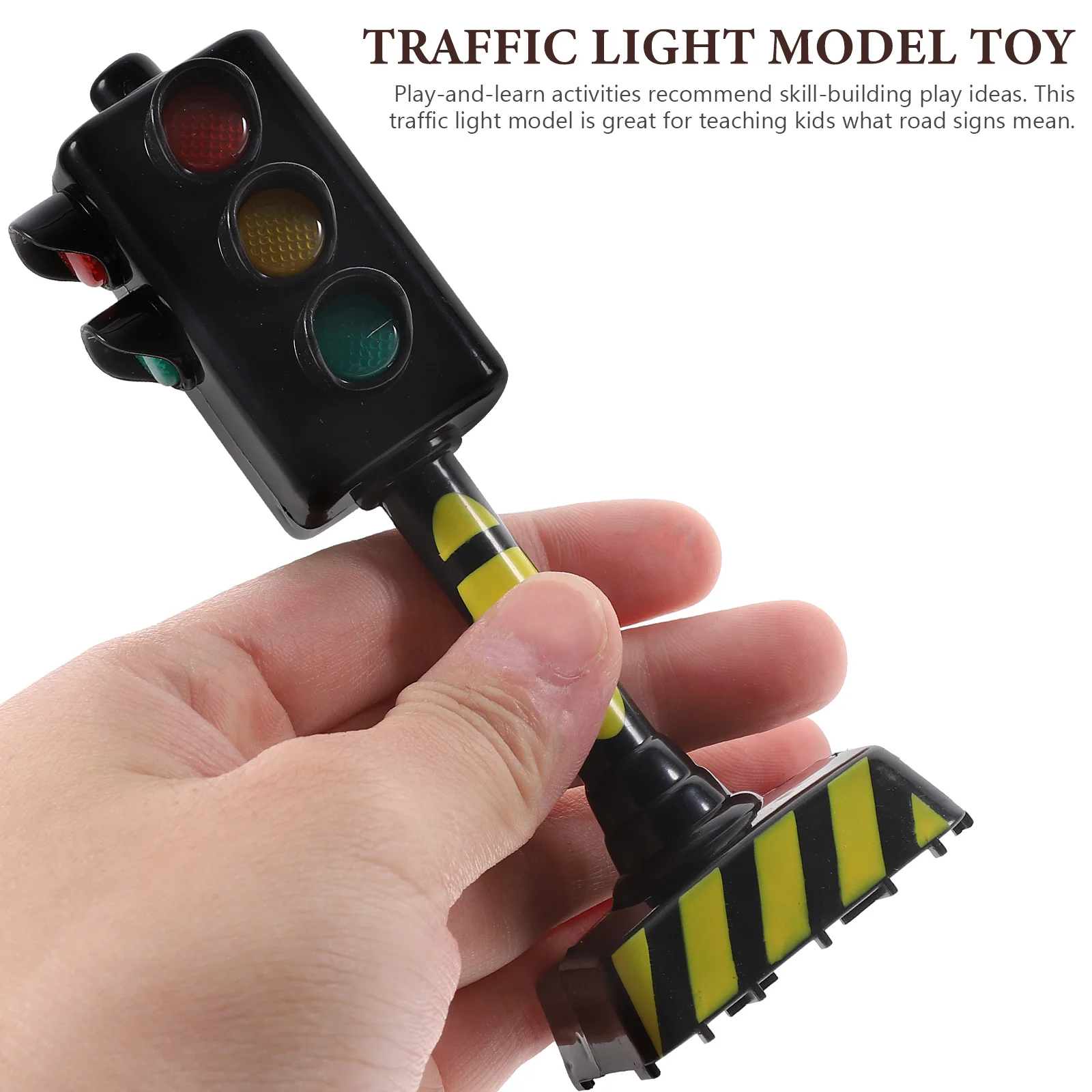 2PCS Mini Signal Light Model Toy Simulated Traffic Light Toy Imitation Road Scene Props Traffic Safety Education Toy Early