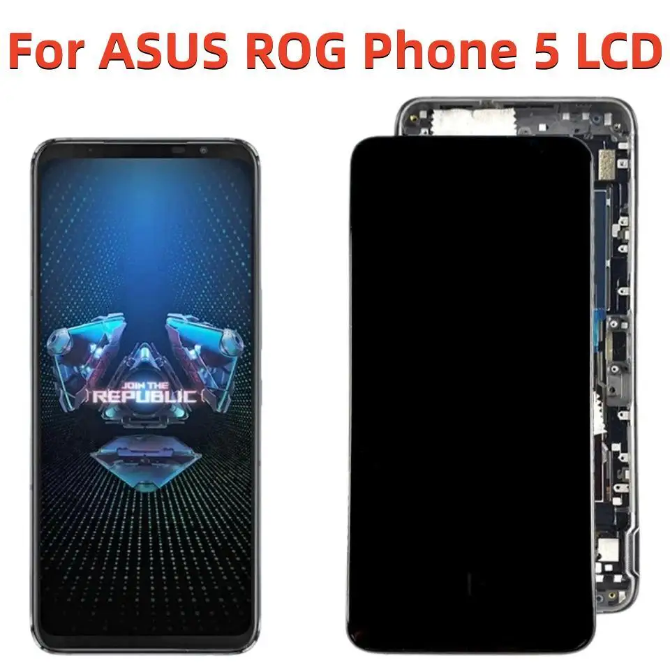 

Original For ASUS ROG Phone 5 LCD Screen For ROG 5 ZS673KS LCD Disaplay Touch Screen Digitizer Assembly