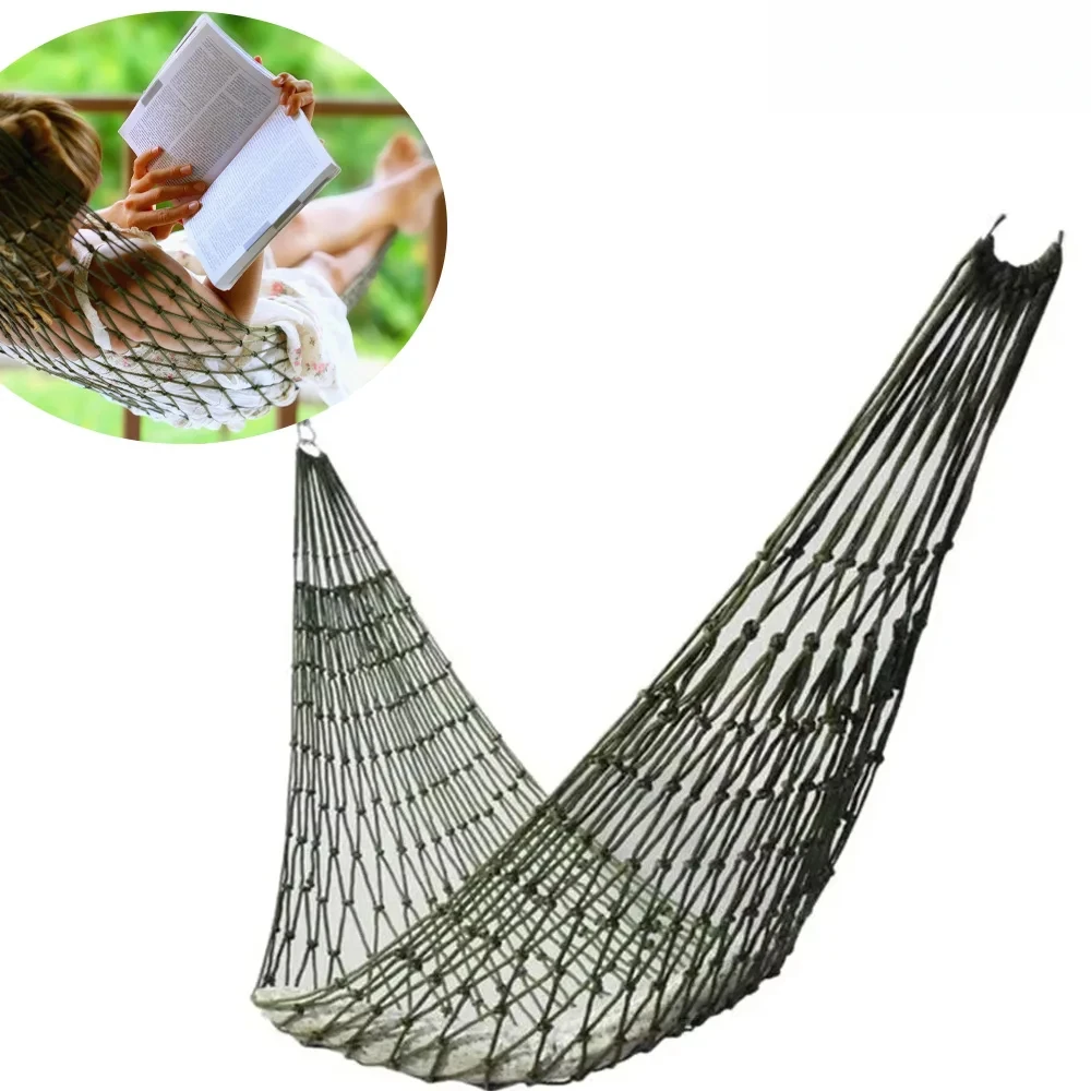

Garden Outdoor Thickened Nylon Rope Hammock Indoor Mesh Hammock Portable Simple Hammock Swing Chair