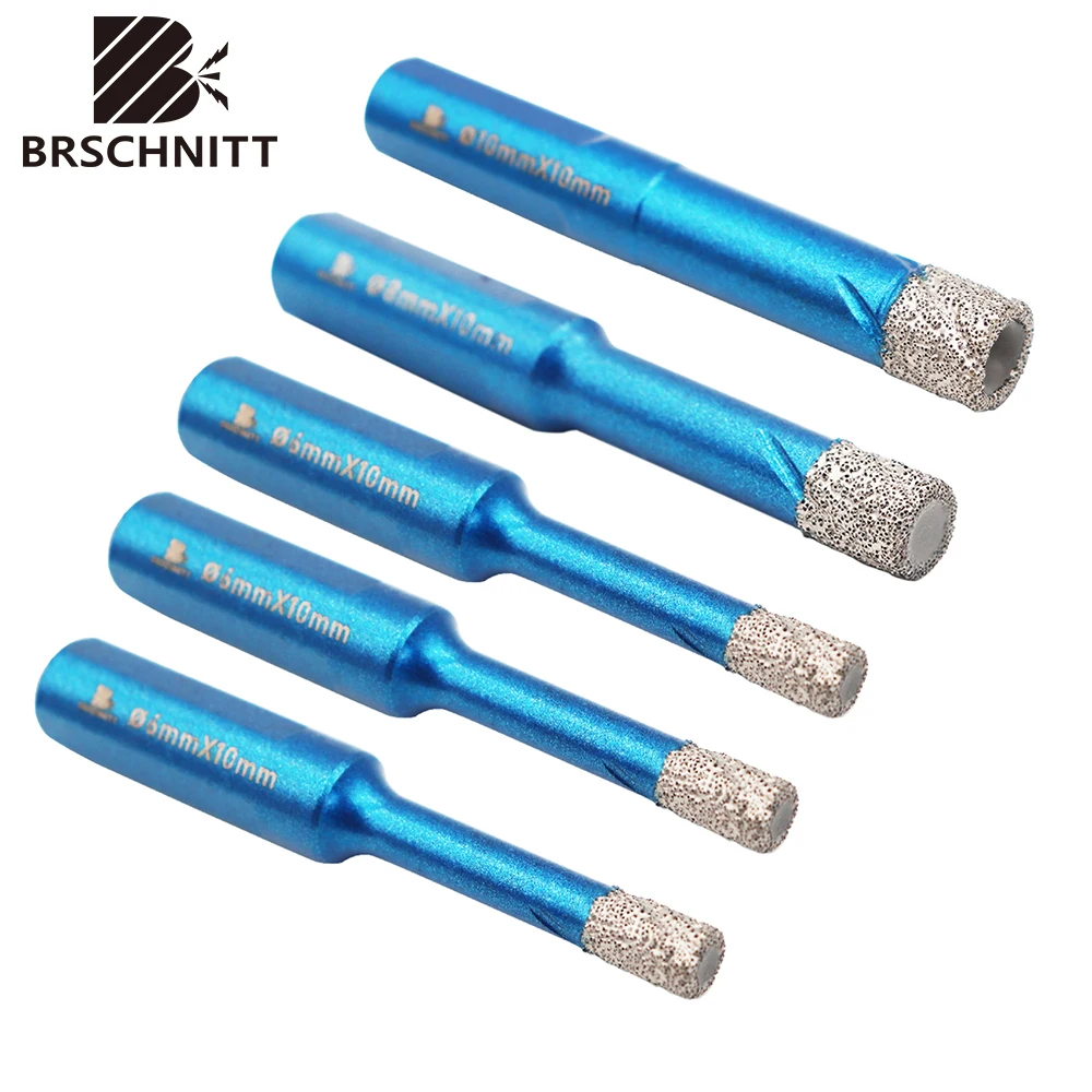BRSCHNITT Fliesenbohrer-Set, 5-teilig, 6/6/6/8/10 mm, Fliesen-Diamantbohrer-Set für Porzellan, Keramik, Granit, Kern – Detail 4
