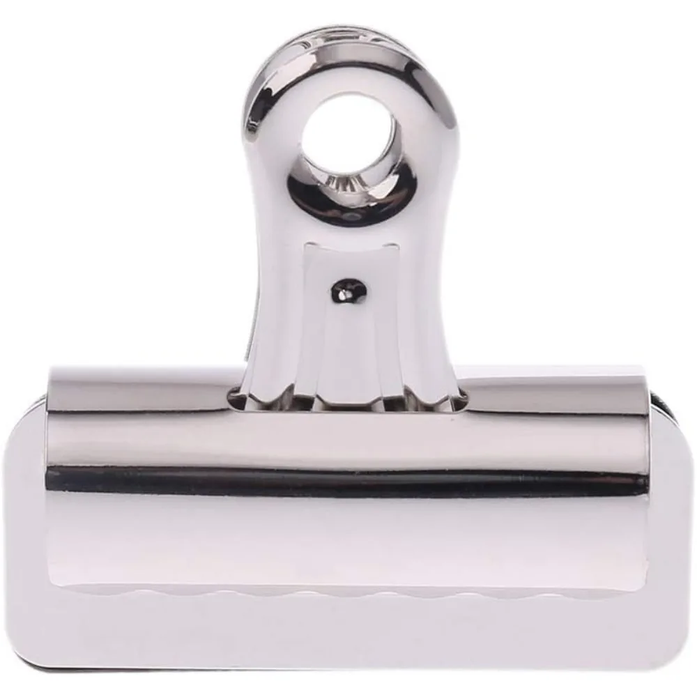 Large Metal Hinge Clips,65mm 75mm Silver Metal Bulldog Clips Paper Letter Document Ticket File for Pictures, Photos, Money