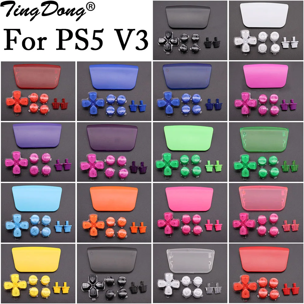 For PS5 BDM-030 V3 3.0 Controller Button Cross ABXY D Pad Driection Key Kit & Touchpad & option and Share Buttons