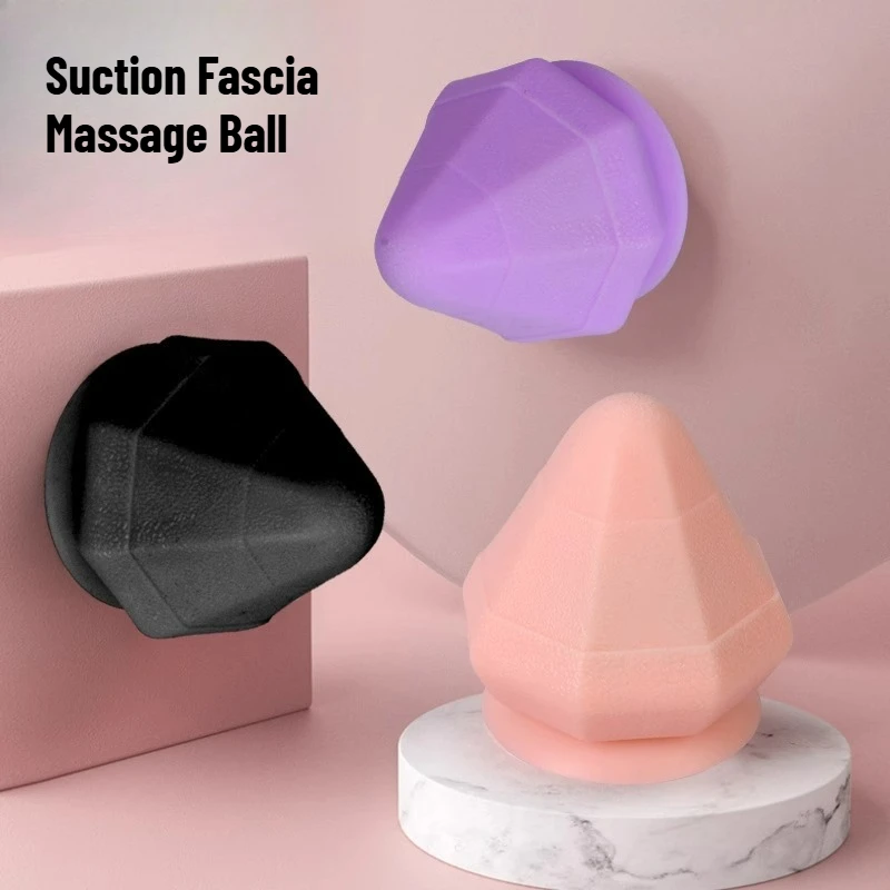 Suction Fascia Massage Ball Silicone Muscle Relief Fitness Foot Back Waist Shoulder Neck Meridian Deep Relax Therapy Portable