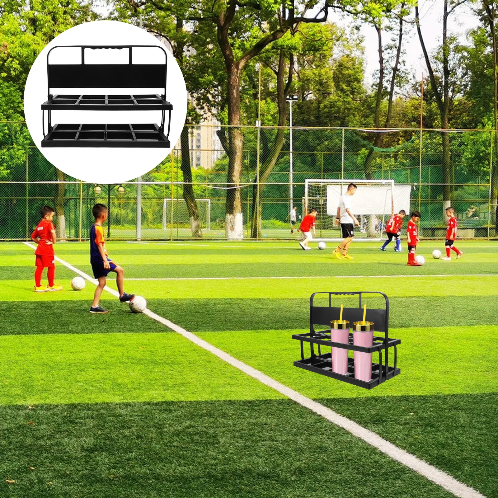 

8pcs Water Bottle Rack Portable Drink Carrier Reusable Cup Holder With Handle For Sports Team Ktv Car Outdoor Use Sturdy