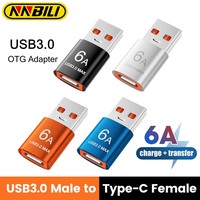 NNBILI 6A USB 3.0 OTG Adapter USB3.0 Male to Type C Female OTG Converter For Laptop Xiaomi Samsung USB To Type C Connector