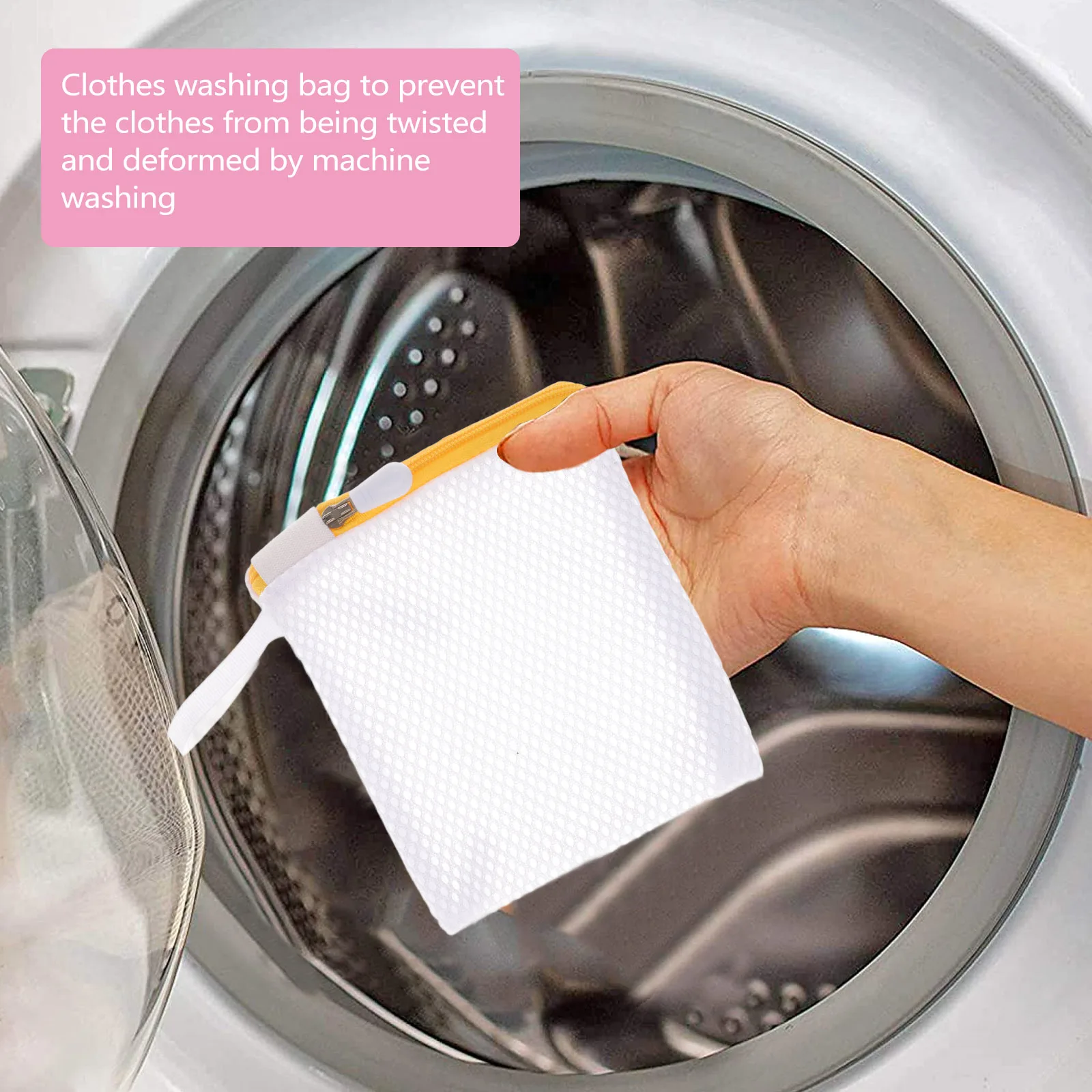 

6pcs Laundry Bags Set Mesh Washing Organizer For Delicates Bras Underwear Foldable Travel Storage Pouches Compatible With