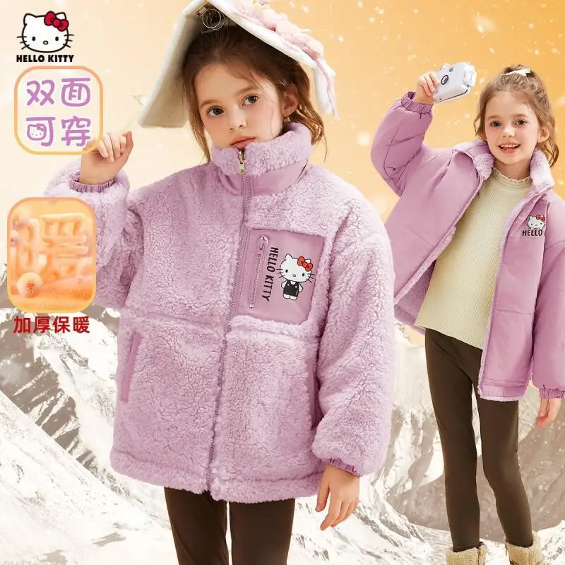 

Sanrio Hello Kitty Kawaii Y2k Anime Children's Clothing 2025 Kids Clothes Korean Autumn Coat Girls Boys Girls' Winter Overalls