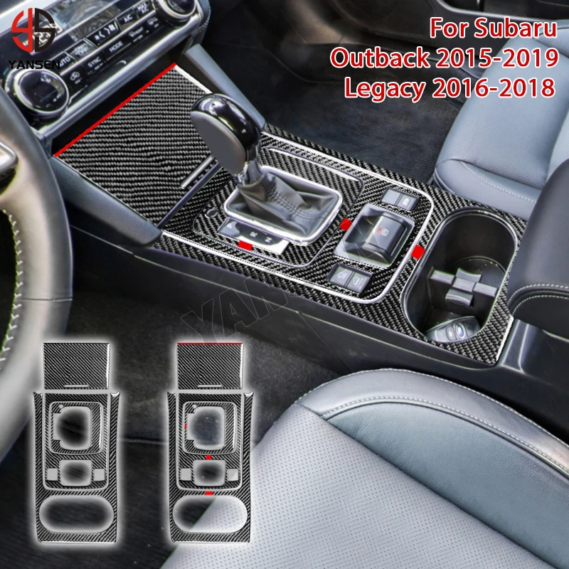 

Car Gear Shift Panel Carbon Fiber Sticker For Subaru Legacy Outback 2015 2016 2017 2018 2019 Accessories