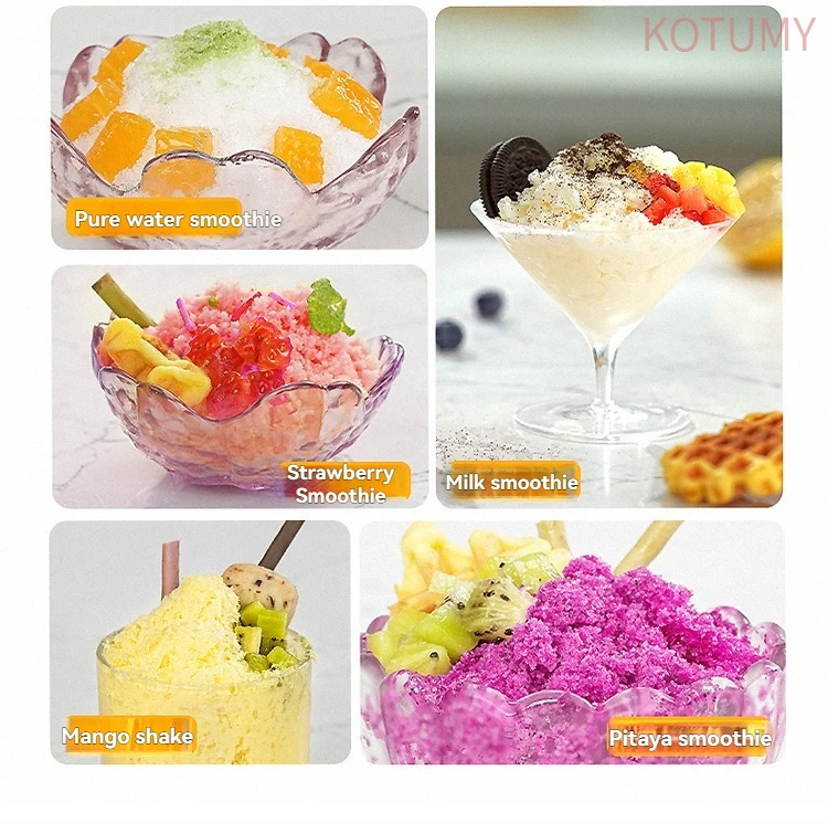 Snowflake Ice Maker Machine Ice Crusher Shaver Smoothie Machine Small Commercial Snow Ice Machine