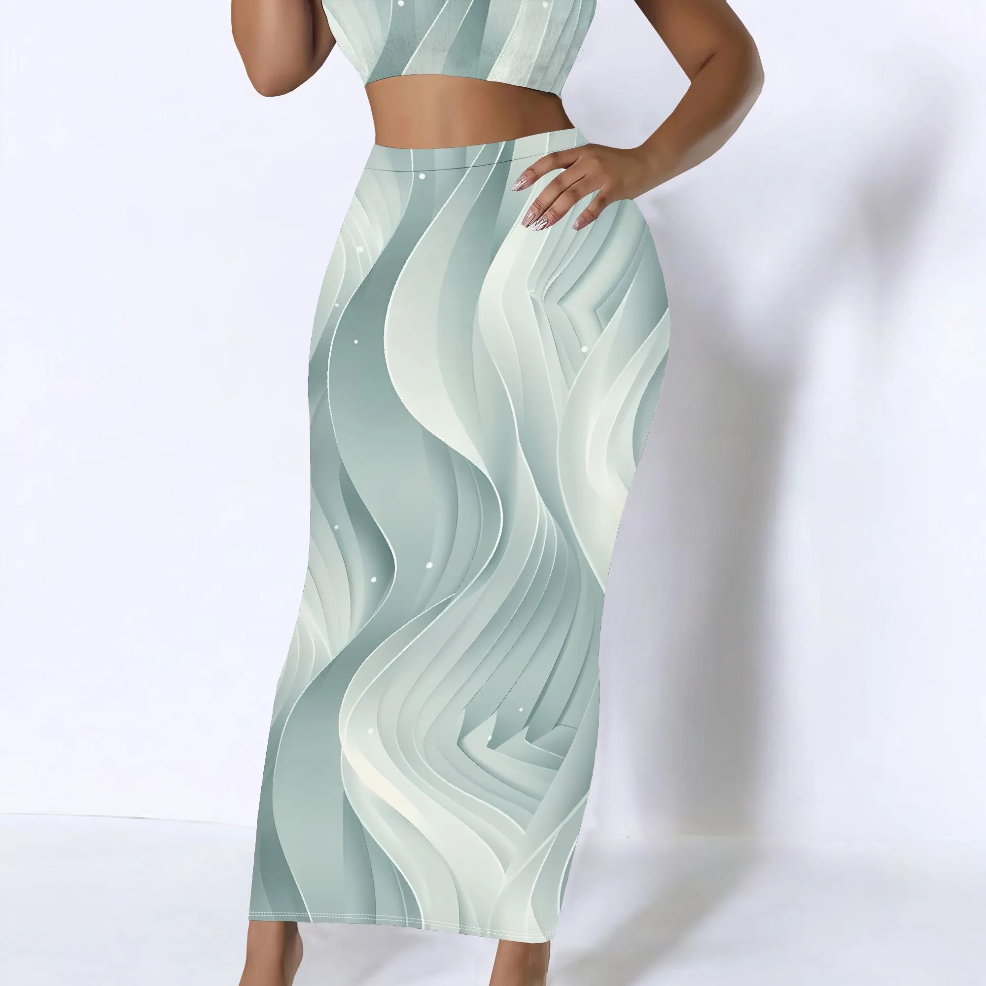 

EQQZD Fashion & Sexy Bodycon Pencil Skirt, Colorful Tie-Dye Print Skirt for Women, Summer Stylish & Casual Skirt
