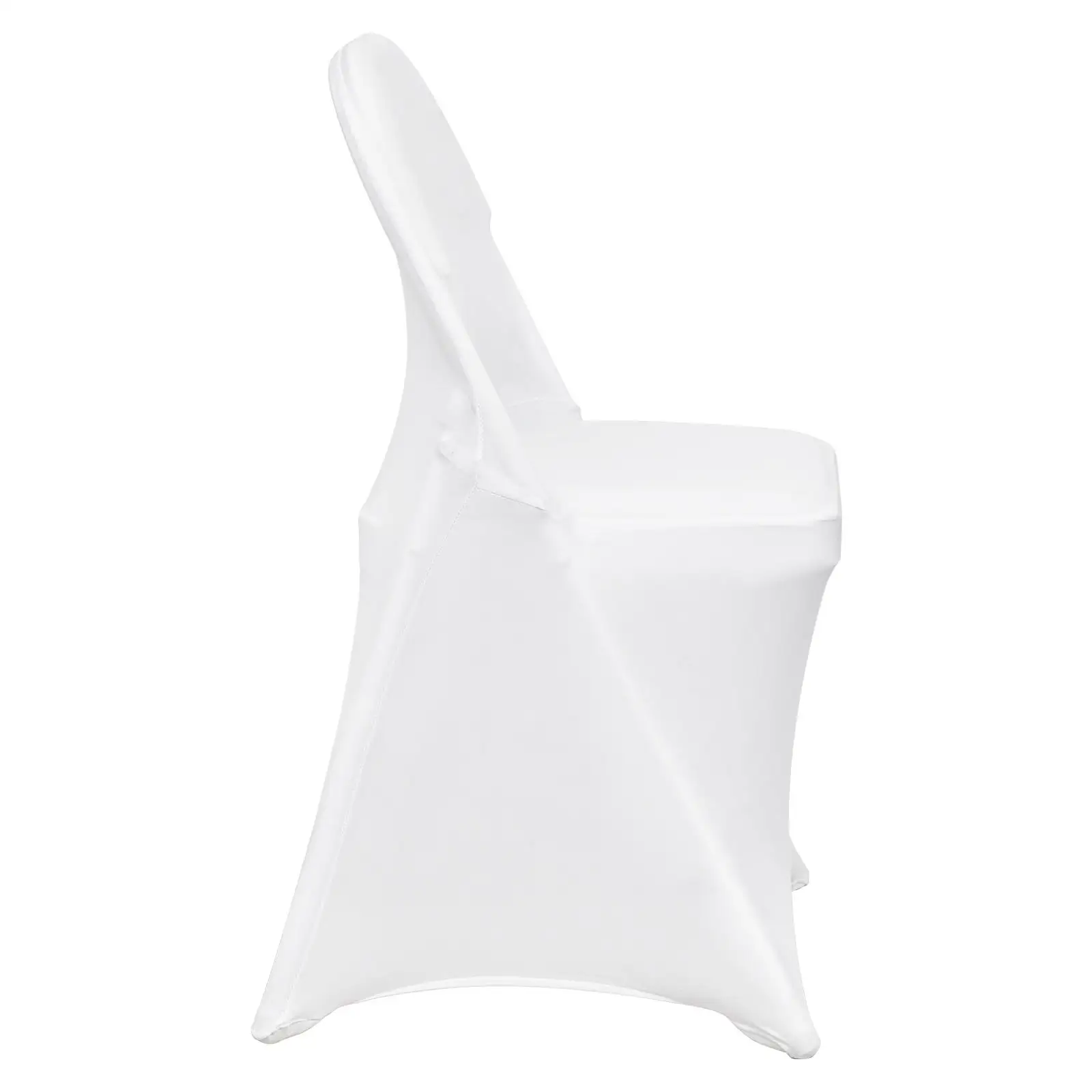 30PCS White Stretch Spandex Folding Chair Covers Universal Fitted Removable Washable Protective Slipcovers for wedding Banquet Party Dining Holiday Celebration
