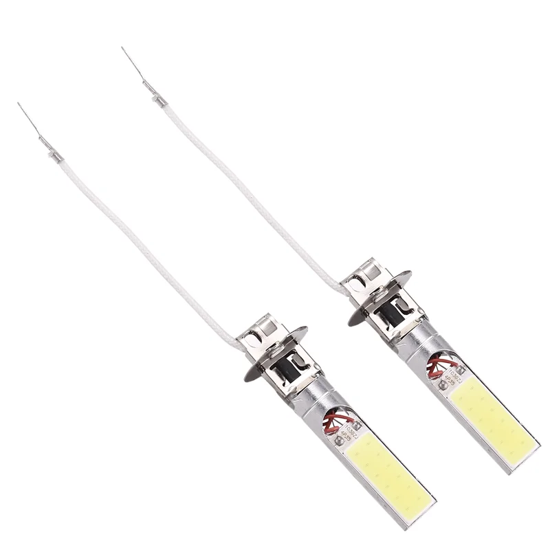 

2 шт. H3 15 Вт светодиодные лампы COB DRL белые ксеноновые лампы дальнего света