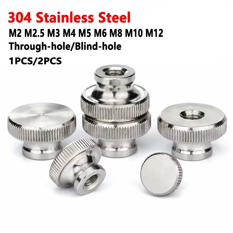 1-2pcs 304 Stainless Steel Hand Nut GB806 High Head Knurled Thumb Nut Advertising Decorative Nail M2 M2.5 M3 M4 M5 M6 M8 M10
