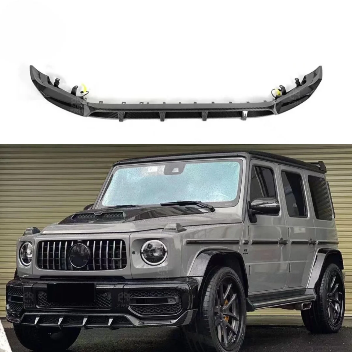 Dry Carbon Fiber TC Style Front Bumper Lip For Mercedes Benz W464 G Class G500 G63 Dry Carbon Front lip 2019+