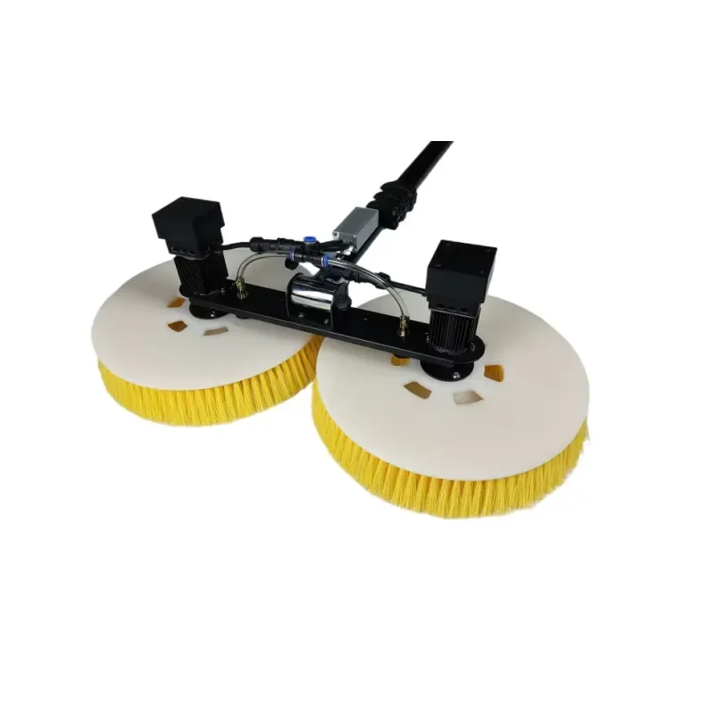 Solar Panel Cleaning Kit Double Brush Tool for Dry Wet Washing Photovoltaic Modules Maintenance Equipment with Extendable