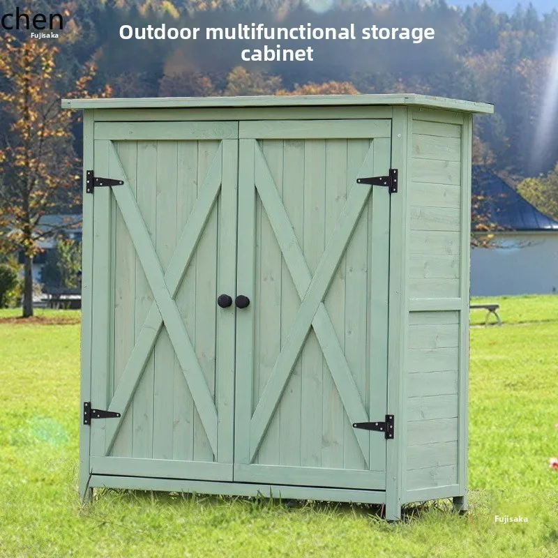 YFY  Outdoor Rainproof Sunproof Storage Cabinet Tool Sundries Box Garden Balcony Multi-functional Storage Organizer