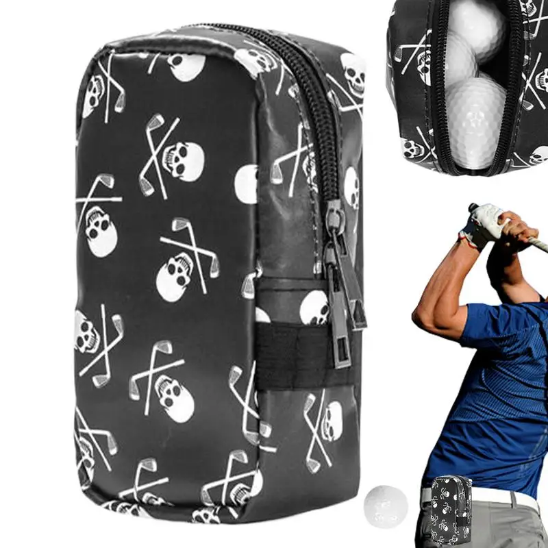 Golf Pouch PU Golf Bag Ball Pouch Heavy Duty Protective Cover Golf Tee Pouch Golf Ball Bag Holder Golf Accessories For Golf Club